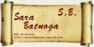 Sara Batnoga vizit kartica